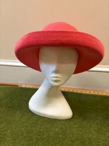NWOT CORAL PARKHURST Packable Straw Like Hat , One Size, Wide Brim - Picture 1 of 8