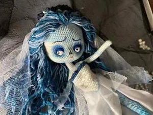 Corpse Bride Crochet , amigurumi, doll, toy, gift, handmade, crochet, - Picture 1 of 7