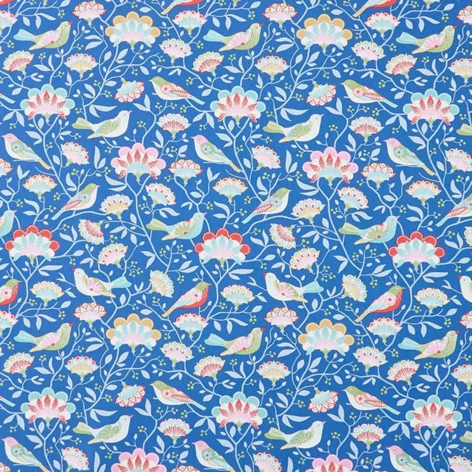 2 piezas FQ acolchado tela retazos TILDA Jubilee pájaro árbol azul Foto 1 de 4