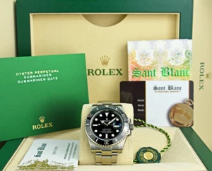 ROLEX - 40mm Stainless Steel SUBMARINER Black CERAMIC 116610LN - SANT BLANC - Picture 1 of 12