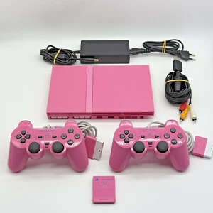 Sony PlayStation 2 PS2 Slim Konsole Pink + 8MB Memory Card & 2 Controller TOP ✅ - Bild 1 von 24