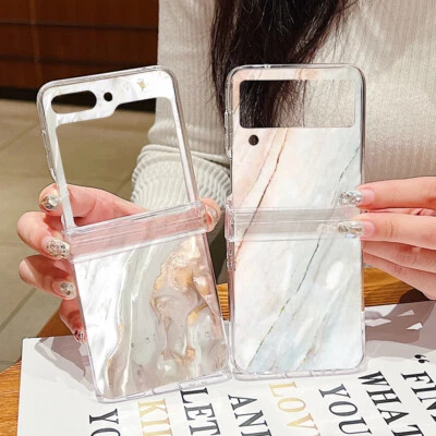 Case For Samsung Z Flip6 Flip5 Flip4 Flip3 Marble Pattern Shockproof Hinge Cover - Image 1 of 4