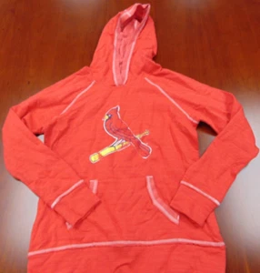 WOMEN'S MAJESTIC MLB ST. LOUIS CARDINALS RED HOODED SWEATSHIRT M - Picture 1 of 4
