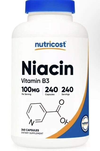 Nutricost Niacin Vitamin B3 100mg - 240 Capsules