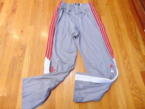 ADIDAS NBA AUTHENTIC IHOUSTON ROCKETS GRAY ON COURT PANTS BUTTON DOWN SIZE XL+2" Cover