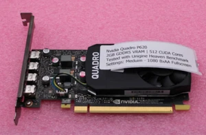 Nvidia Quadro P620 2GB GDDR5 VRAM 512 CUDA Graphics Card *Used/Tested* - Picture 1 of 4