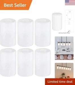 Cylinder Glass Shade Covers - 6 Pack - Streamlined Design for Light Fixtures - Picture 1 of 10