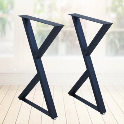 Patas de mesa de metal de 2 mesas consola escritorio banco muebles de acero patas altas 28" Foto 1 de 4