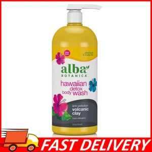 Alba Botanica Hawaiian Detox Body Wash, Anti-Pollution Volcanic Clay, 32oz - Picture 1 of 8