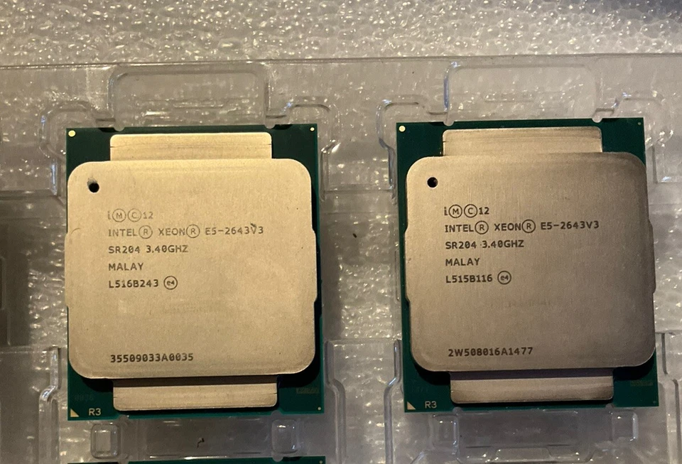 (Pair of 2) Intel Xeon E5-2643V3 3.4GHz  20MB 135W 2011-3 Processor CPU   OEM - Image 1 of 1