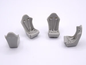 ALEZAN MODELS . ACCESSOIRES 1/43 . SET DE 4 SIEGES BAQUET COMPETITION . - Imagen 1 de 4