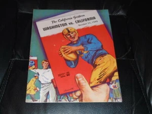 1949 WASHINGTON AT CAL CALIFORNIA COLLEGE FOOTBALL PROGRAM EX-MINT - Picture 1 of 2