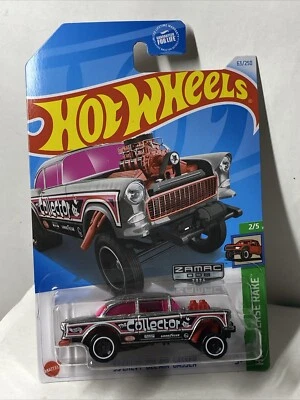 Hot wheels 1/64 🇲🇫 Zamac 55 Chevy Bel Air Gasser mainline 2024 #2/5 - Photo 1/4