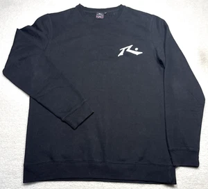 Rusty Surfboards Unisex Long Sleeve Black Pullover Sweatshirt Size Large - Picture 1 of 11