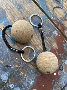 Floating Cork Key Rings A Pair Keyring - Picture 1 of 1