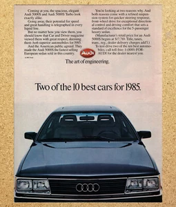 Audi 5000S Turbo Sedan Car Engineering - Vtg Print Ad Ephemera Art 1985 - Picture 1 of 3