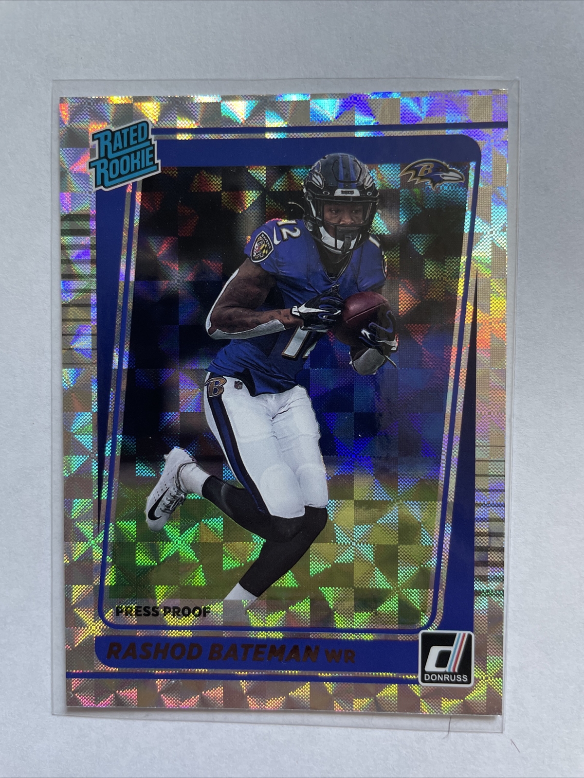 2021 Donruss RASHOD BATEMAN Hyper Press Proof Rookie Baltimore Ravens RC 265