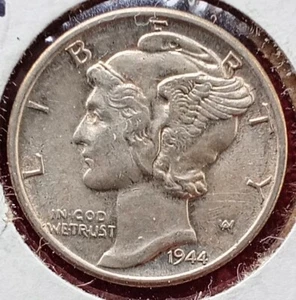 1944-D  Mercury Dime In Beautiful Rare BU Condition. - Picture 1 of 6