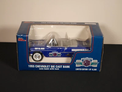 RARE Indianapolis 500 1955 Chevrolet Die Cast Bank 1995 - 1:24, 1 of 10,000 - Image 1 of 4