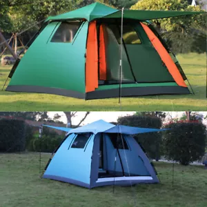 3-4 Person Camping Tent Waterproof Instant Setup Tent W/ Left&Right Windows P8S9 - Picture 1 of 9
