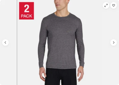 Pacote com 2 camisas baselayer masculinas 32 graus gola redonda (cinza, pequenas) novas com etiquetas - Imagem 1 de 3