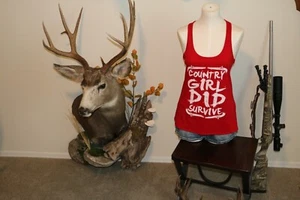 Womens Country Girl Did Survive Cowgirl Western Rodeo T Shirt American Tee - Picture 1 of 5