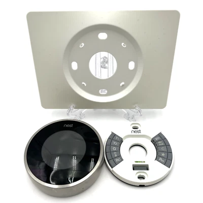 Nest 3rd Generation 02A Programmable Wi-Fi Smart Thermostat Silver Untested - Image 1 of 4