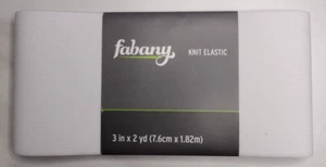 Fabany 3"x72" knit elastic white for sewing - Picture 1 of 2