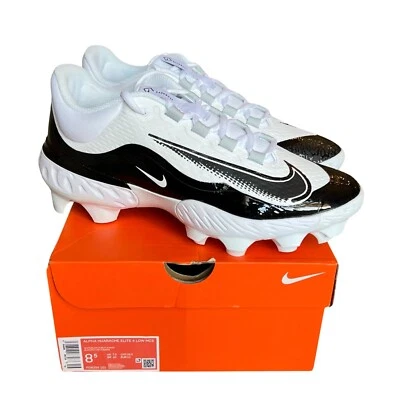 Nike Alpha Huarache Elite 4 Low MCS Size 8.5 Baseball Cleats Wht/Blk FD6255-101 - Image 1 of 4