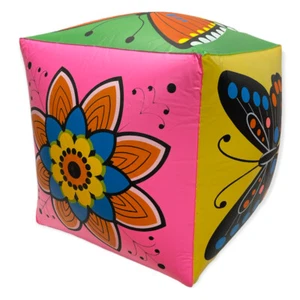 Vintage Beach Ball 22” Butterfly Flower Power 1970s New Old Stock Dan Brechner - Picture 1 of 5