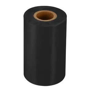 3.93"x328' Wax Thermal Transfer Ribbon, 1 Roll 1" Core Ink Out Ribbon, Black - Afbeelding 1 van 6