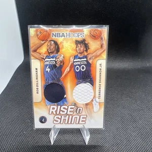 2024 Hoops Rise N Shine Rob Dillingham / Terrence Shannon Jr Patch Timberwolves - Bild 1 von 2