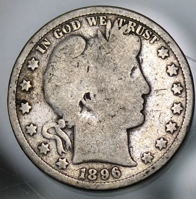 1896 Barber Half Dollar - Good !! - Image 1 of 2