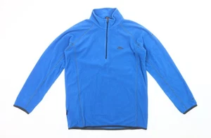 Trespass Men’s Blue Fleece Sweatshirt S Mock Neck 1/2 Zip Outdoor - Picture 1 of 12