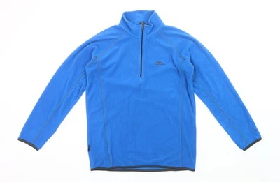 Trespass Men’s Blue Fleece Sweatshirt S Mock Neck 1/2 Zip Outdoor - Image 1 of 4
