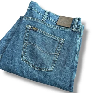 Lee Relaxed Fit Jeans Mens 42x30 Blue Denim Pants Casual - Picture 1 of 9