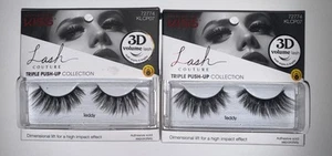 2) KISS LASH COUTURE TRIPLE PUSH UP COLLEZIONE TEDDY VOLUME 3D #72774 - Foto 1 di 1