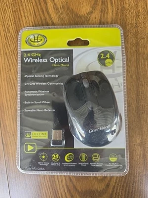 Gear Head 2.4Ghz Wireless Optical Nano Mouse Tilt Wheel Scrolling New  - Image 1 of 3