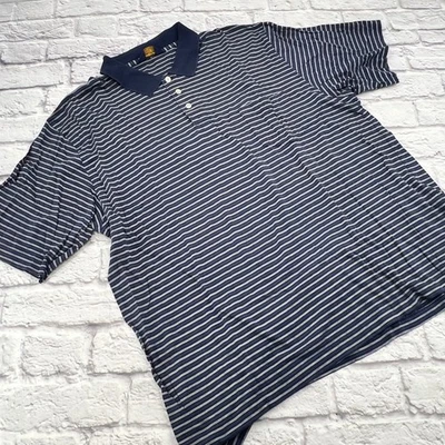 Camisa Polo Brooks Brothers Para Hombres XL Rayas 100% Algodón Lisle Manga Corta Foto 1 de 4