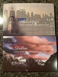 2007 US Mint Uncirculated P & D UNC Set 20 Coins Total Clad - Bild 1 von 3