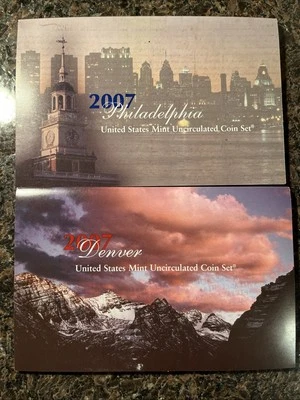 2007 US Mint Uncirculated P & D UNC Set 20 Coins Total Clad - Image 1 of 3