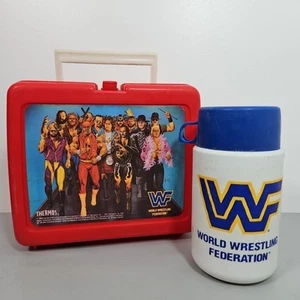 Lonchera vintage 1991 WWF Superstars con Thermos Hogan Savage Flair Wrestling WWE - Imagen 1 de 7