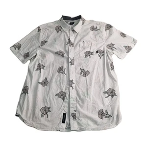 Vans Shirt Mens Size L Short Sleeve Button Up 100% Cotton Hawaiian Party Skater - Picture 1 of 7