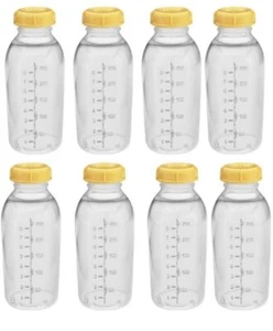 Medela Baby Bottles Breast Milk Bottle w/ Lids 8oz 250ml 87150s BPA FREE Sterile - Picture 1 of 8