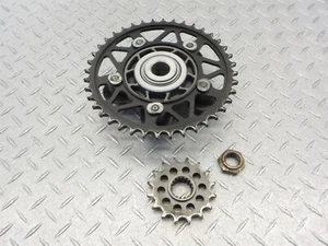2008 07-11 KTM Superduke 990 Front Rear Sprocket Set Pair OEM - Picture 1 of 18