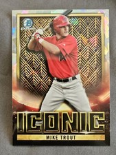 2023 Bowman Chrome Iconic Atomic Mike Trout 124/150 Los Angeles Angels #BI-1