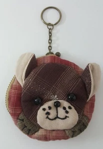 Mini Dog Fabric Hand sewing Keyring and Purse charm Animal Keyring Cute Souvenir - Picture 1 of 2