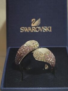 💖 SWAROVSKI TREMA CRYSTAL OPEN COCKTAIL RING s55 1181270 - IN BOX - EXCELLENT