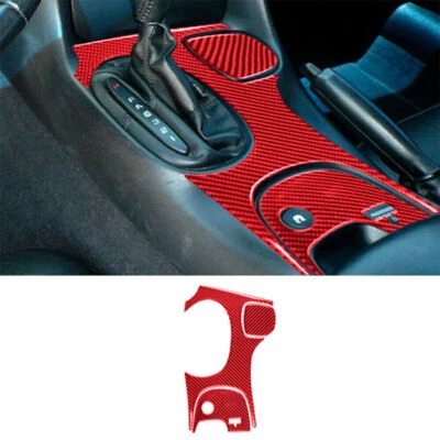 Red Carbon Fiber Gear Shift Cover Trim For Chevrolet Corvette C5 2000-04 Type A - Image 1 of 4