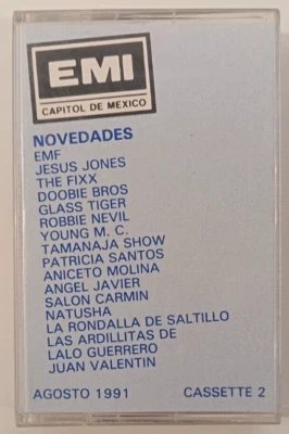 EMI AGOSTO 1991 VOL .2, FEAT. JESUS JONES / THE FIXX, MEXICAN TAPE ALBUM, PROMO - Image 1 of 4